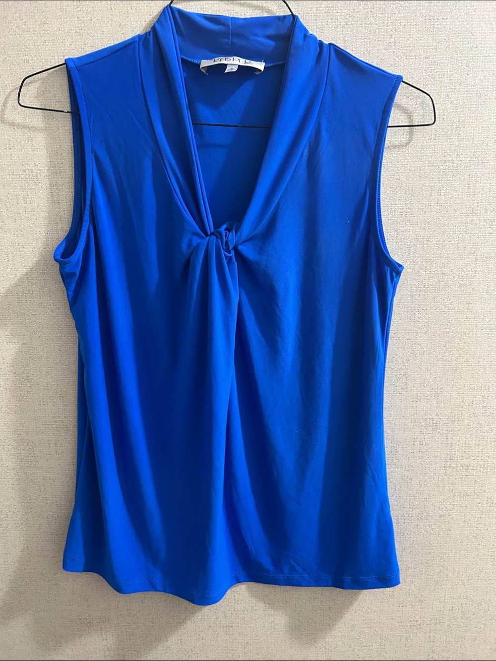 Kasper Sleeveless Knot-Front Camisole - Blue